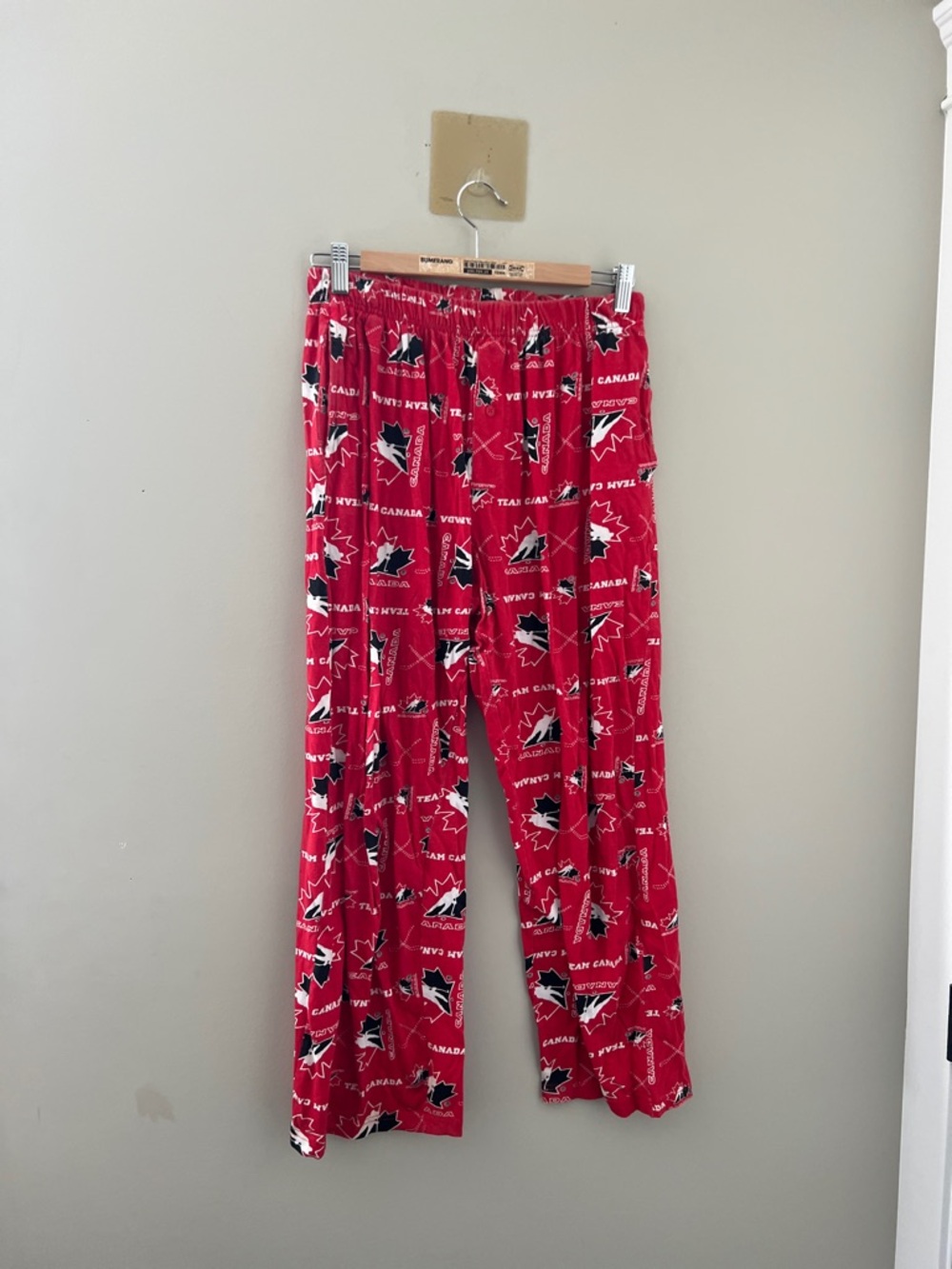 Team Canada Hockey Pajama Lounge Pants Red Mens Medium